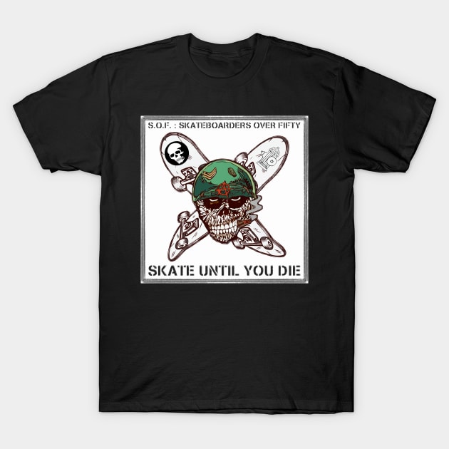 Skateboarders Over 50 T-Shirt by cannibaljp